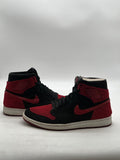 Jordan 1 Retro High Flyknit Bred 12 (Moderately Worn Pre-Owned)JordanBlack/Varsity Red-White - Image 1