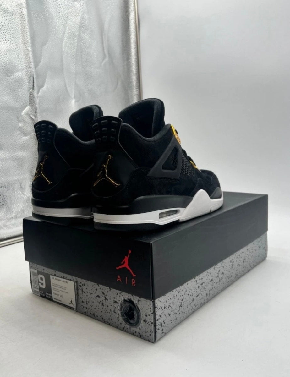 Jordan 4 Retro Royalty 9 (Lightly Worn Pre-Owned)JordanBlack/Metallic Gold-White - Image 5