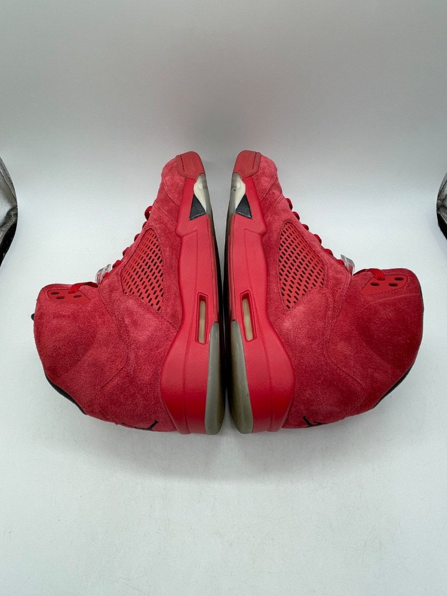 Jordan 5 Retro Red Suede 13 (Moderately Worn Pre-Owned)JordanUniversity Red/Black - Image 6