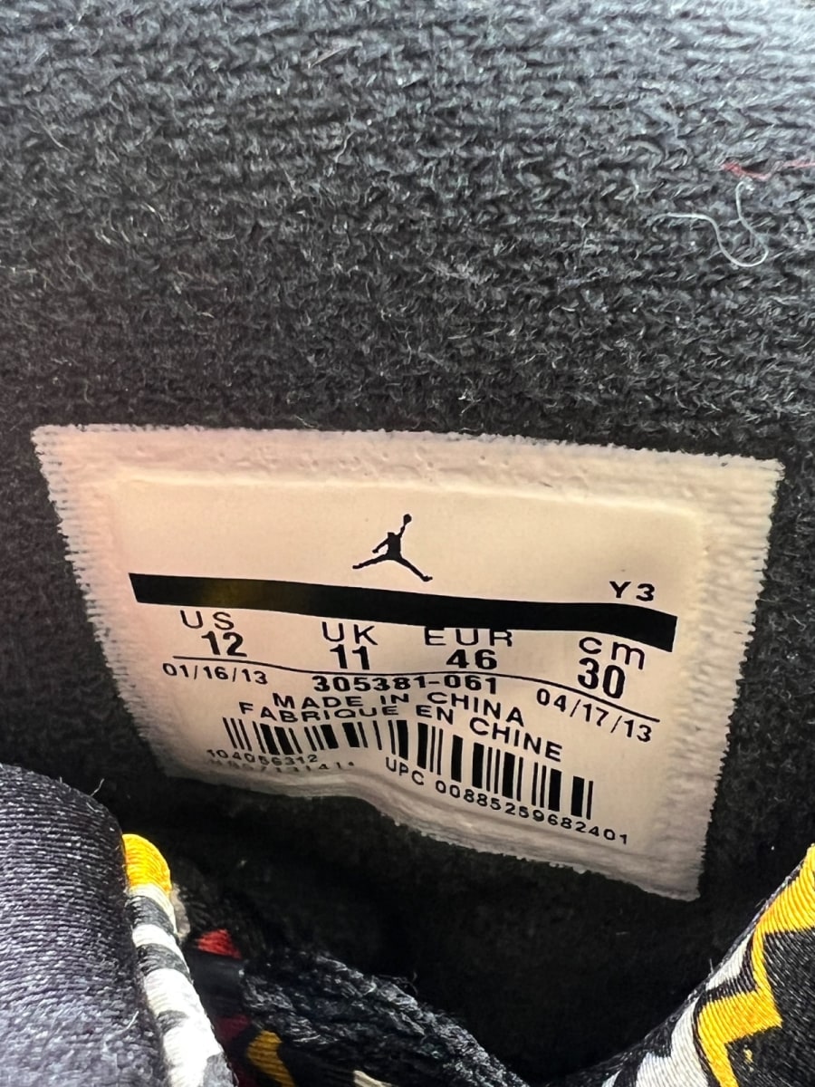 Jordan 8 Retro Playoffs (2013) 12 (Moderately Worn Pre-Owned)JordanBlack/True Red-White - Image 9