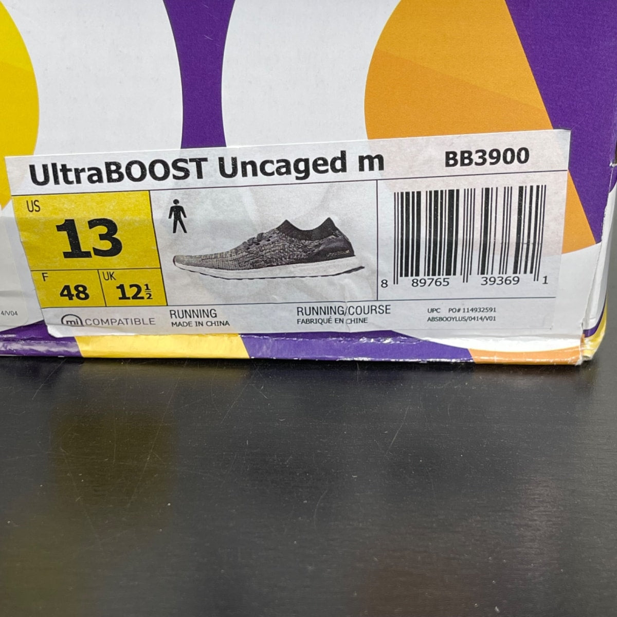 adidas Ultra Boost Uncaged Core Black 13 (Moderately Worn Pre-Owned)adidasCore Black/Charcoal Solid Grey/Gold - Image 7