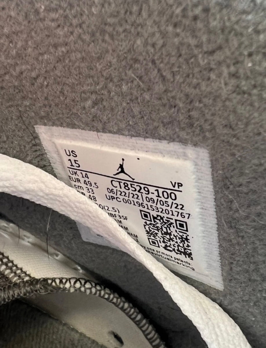 Jordan 6 Retro Cool Grey 15 (Moderately Worn Pre-Owned)JordanWhite/Medium Grey/Cool Grey - Image 7