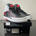 Jordan 2 Retro Infrared Cement 12 (Lightly Worn Pre-Owned)JordanBlack/Infrared 23-Pure Platinum-White - Image 1