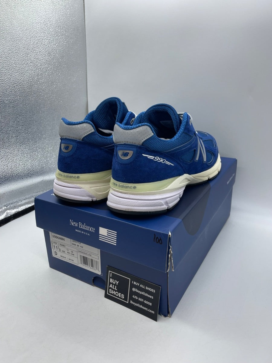 Aimé Leon Dore x New Balance 990v4 Made in USA 'Blue' 11.5 (Moderately Worn Pre-Owned) - Image 5