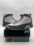Jordan 9 Retro Fire Red 8.5 (Moderately Worn Pre-Owned)JordanWhite/Fire Red/Cool Grey - Image 1