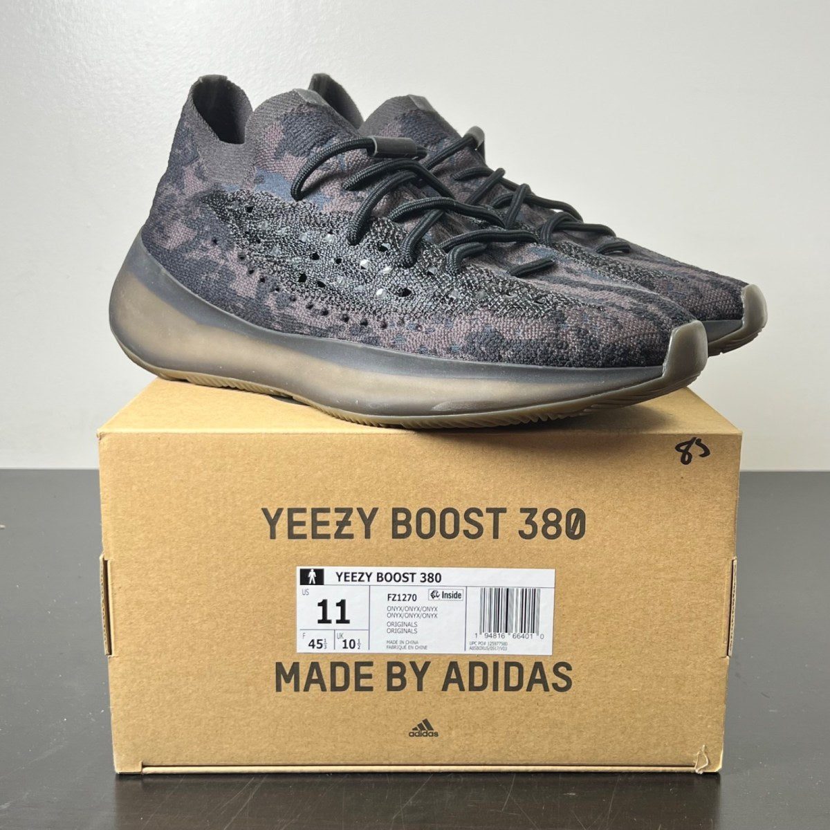adidas Yeezy Boost 380 Onyx 11 (Lightly Worn Pre-Owned)adidasOnyx/Onyx/Onyx - Image 1