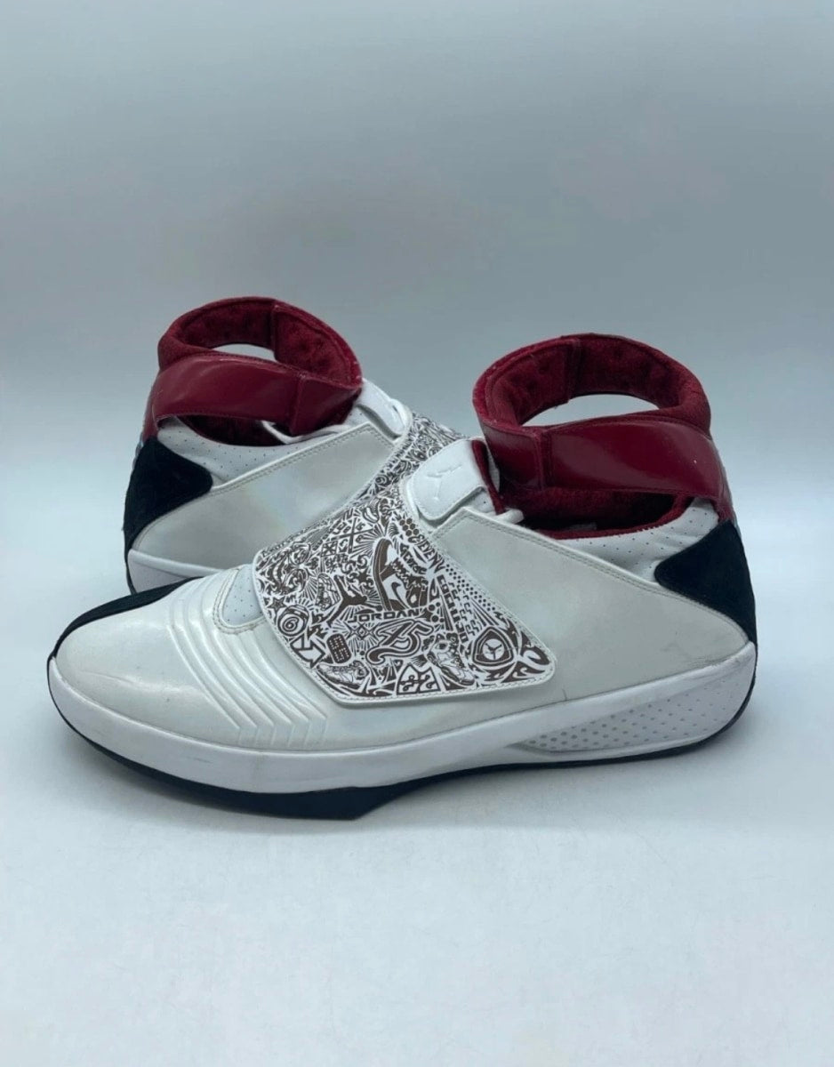 Jordan 20 OG White Laser 14 (Moderately Worn Pre-Owned)JordanWhite/Varsity Red-Black - Image 1