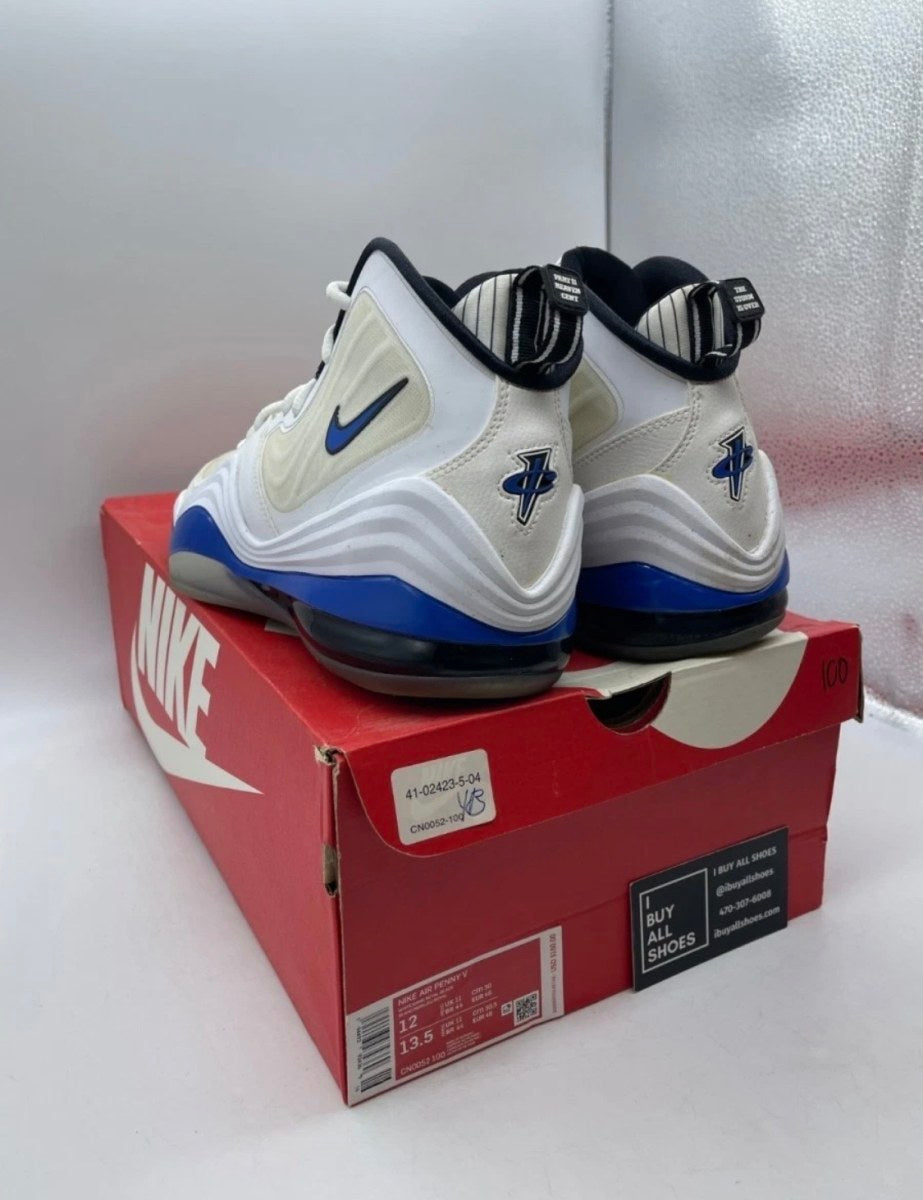 Nike Air Penny 5 Orlando Home 12 (Moderately Worn Pre-Owned)NikeWhite/Black-Varsity Royal - Image 6