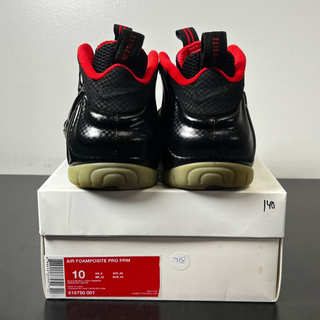 Nike Air Foamposite Pro Yeezy 10 (Lightly Worn Pre-Owned)NikeBlack/Laser Crimson - Image 5