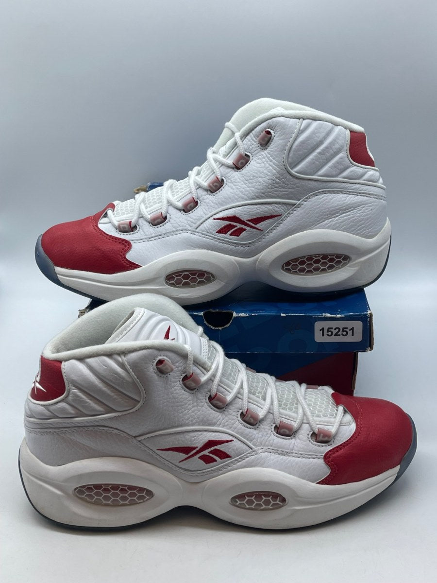 Reebok Question Mid Pearlized Red (2012) (Size 11) - Image 1