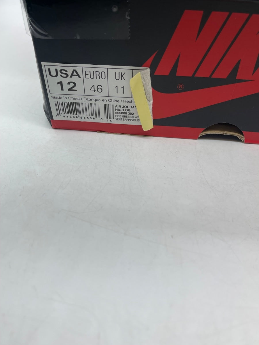 Jordan 1 Retro High Pine Green 12 (Moderately Worn Pre-Owned) - Image 9