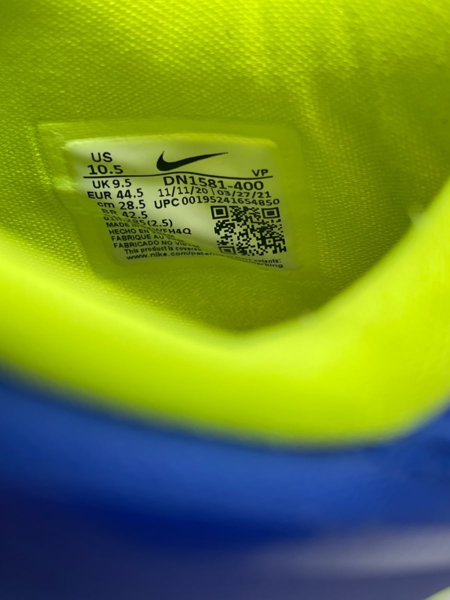 Nike LeBron 8 V2 Low Sprite (2021) 10.5 (Moderately Worn Pre-Owned)NikeRoyal/Volt/White - Image 8