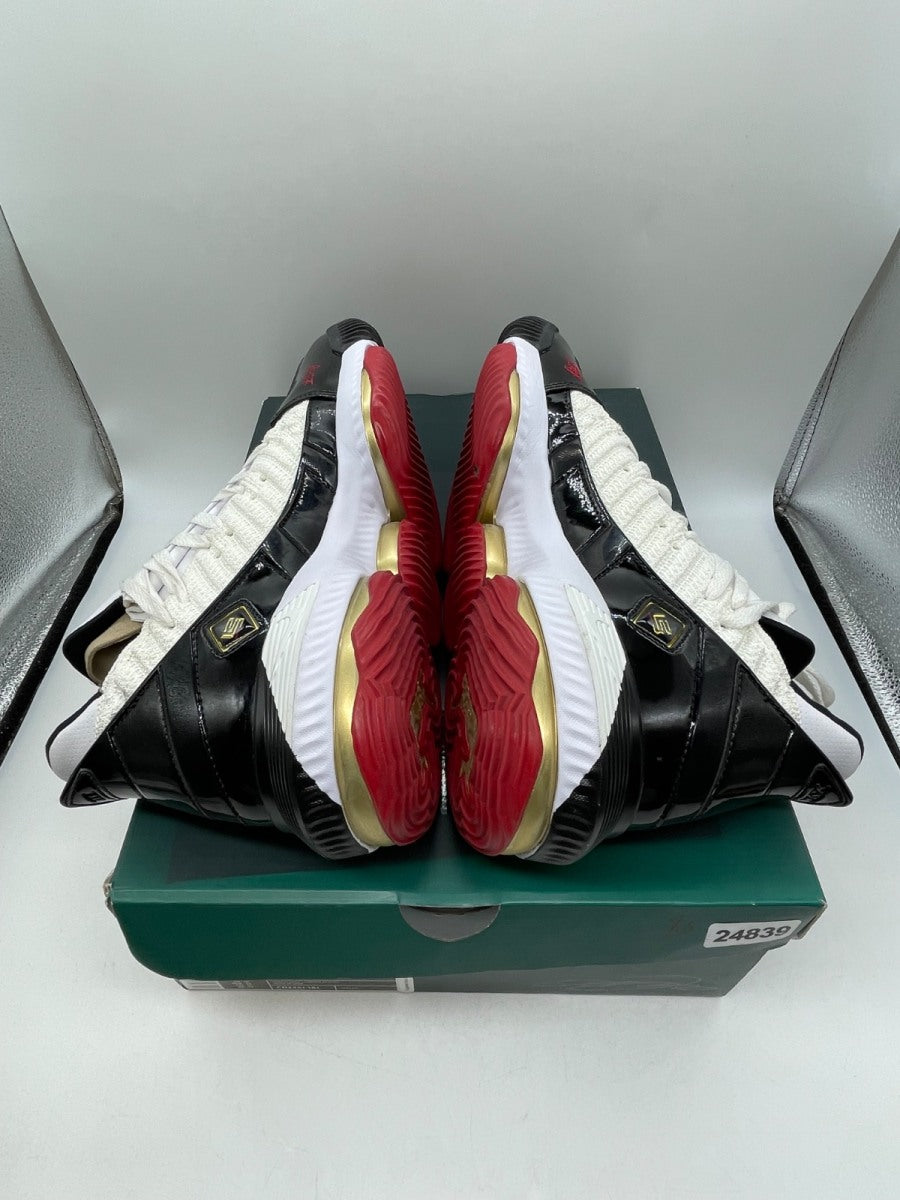 Nike LeBron 16 Remix 11 (Moderately Worn Pre-Owned)NikeWhite/Black-Metallic Gold-Varsity Crimson - Image 6