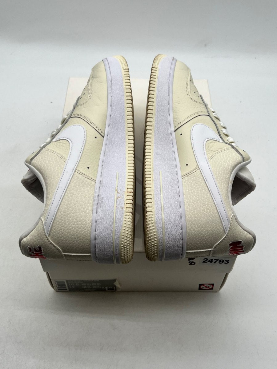 Nike Air Force 1 Low '07 Premium Popcorn 10.5 (Lightly Worn Pre-Owned)NikeCoconut Milk/White-University Red - Image 9