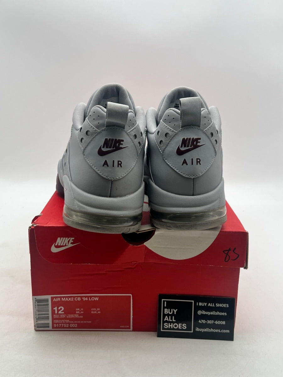 Nike Air Max 2 CB '94 Low Wolf Grey Team Red 12 (Lightly Worn Pre-Owned) - Image 3