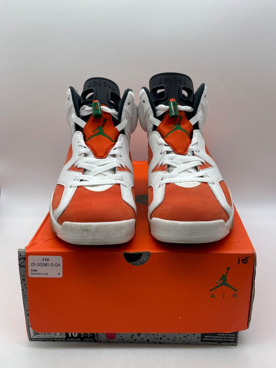Jordan 6 Retro Gatorade Like Mike White 10 (Moderately Worn Pre-Owned)JordanSummit White/Team Orange-Black - Image 2