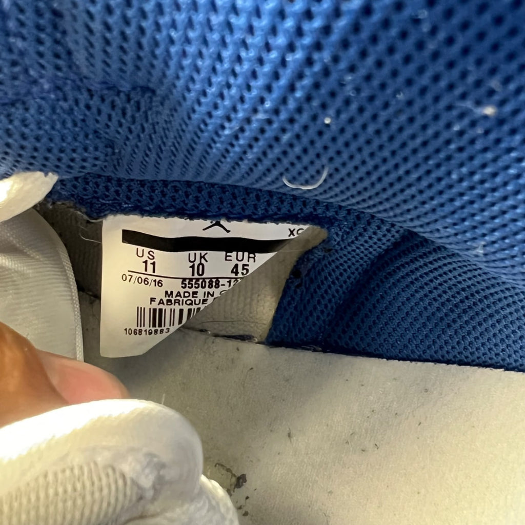 Jordan 1 Retro Storm Blue 11 (Moderately Worn Pre-Owned)JordanBlue/White-Storm Blue - Image 7