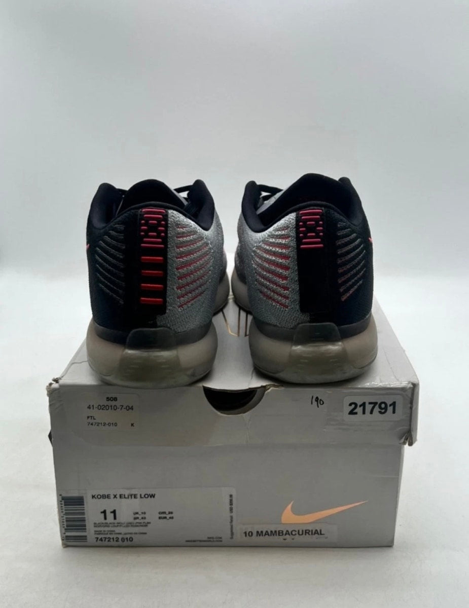 Nike Kobe 10 Elite Mambacurial 11 (Moderately Worn Pre-Owned)NikeBlack/Black-Wolf Grey-Pink Flash - Image 3