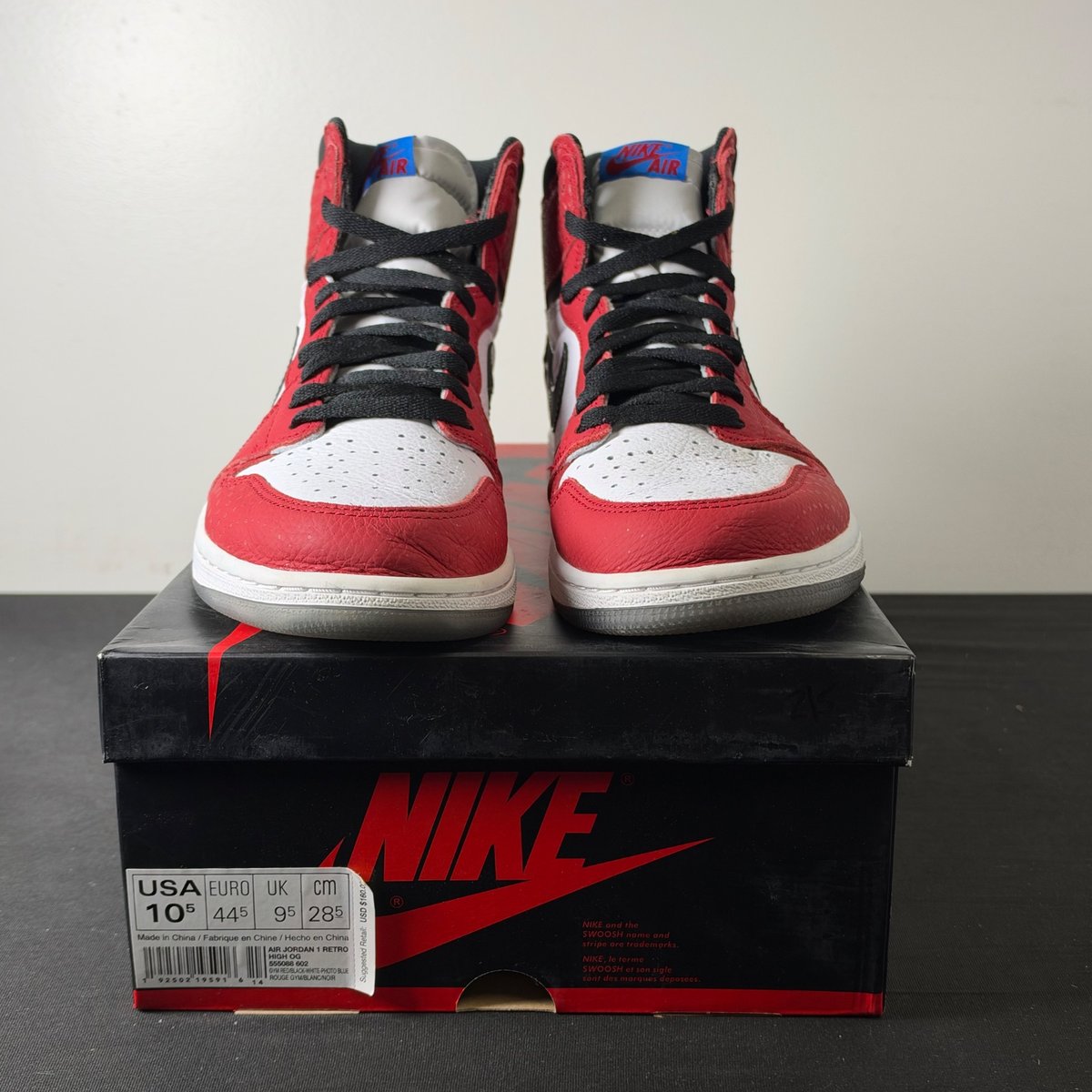 Jordan 1 Retro High Spider-Man Origin Story (Size 10.5) - aux