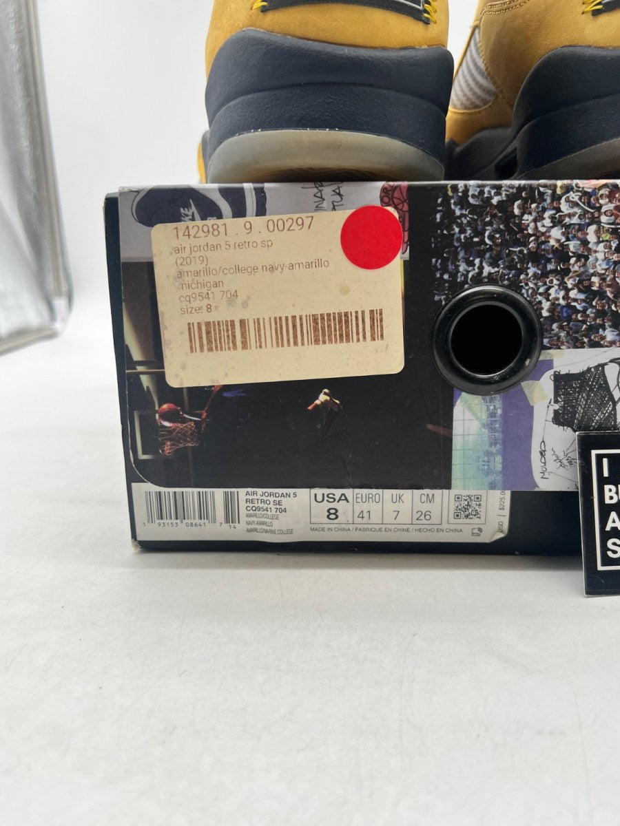Jordan 5 Retro Michigan (2019) 8 (Moderately Worn Pre-Owned) - Image 6