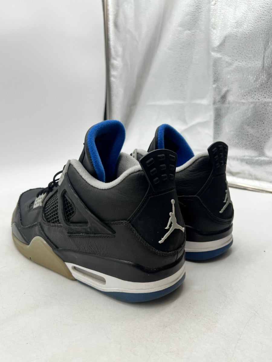 Jordan 4 Retro Motorsports Alternate 12 (Moderately Worn Pre-Owned)JordanBlack/Game Royal-Matte Silver-White - Image 4