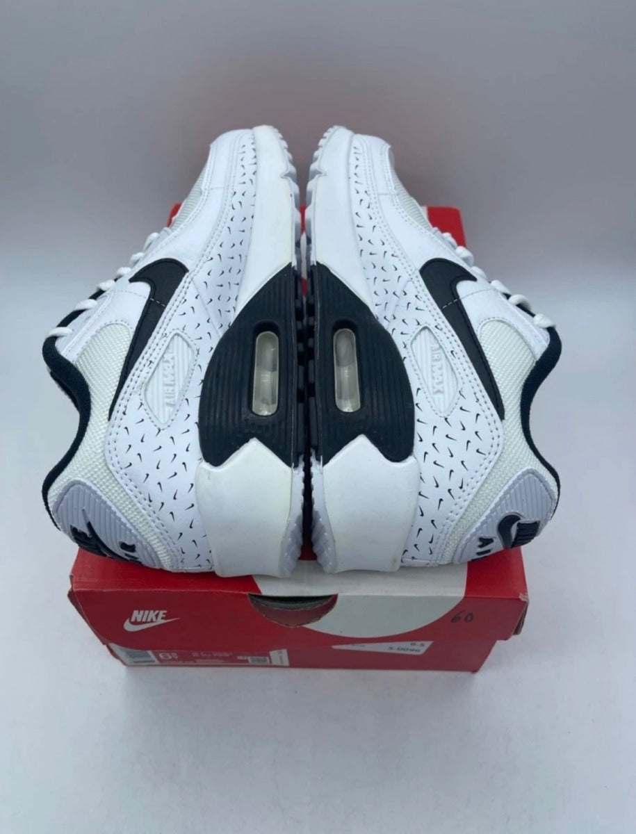 Nike Air Max 90 Swooshfetti (GS) 6Y (Lightly Worn Pre-Owned)NikeWhite/Black - Image 4