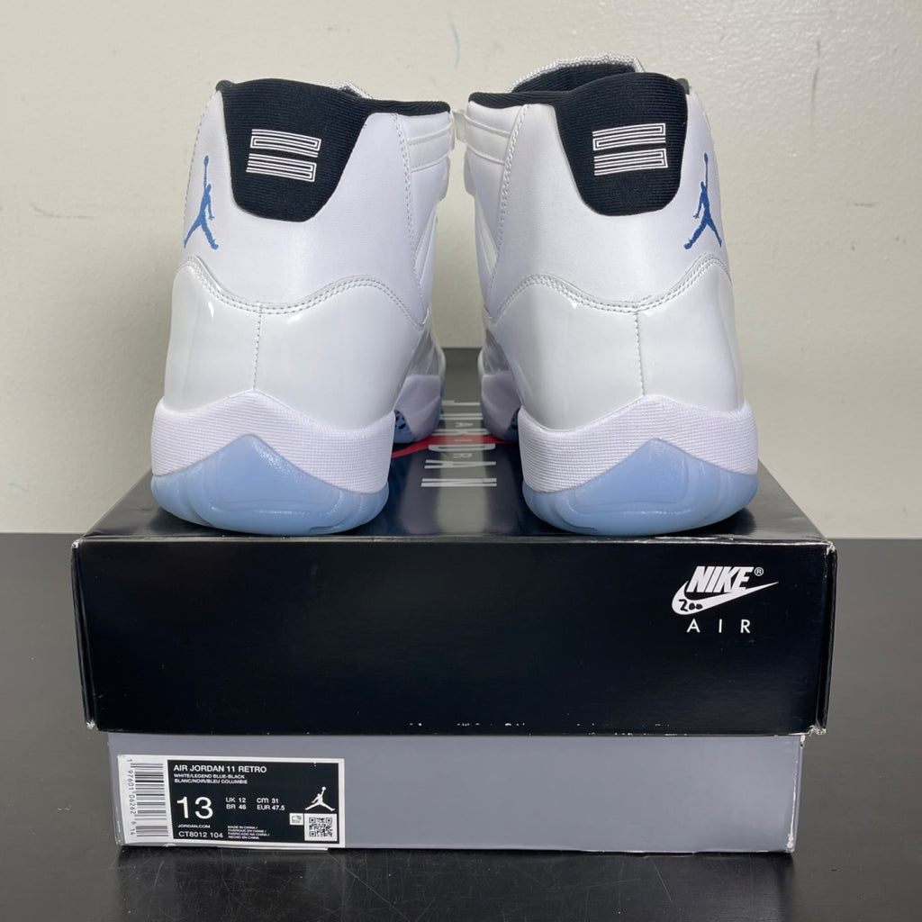 Jordan 11 Retro Legend Blue (2024) 13 (Moderately Worn Pre-Owned)JordanWhite/Legend Blue/Black - Image 4