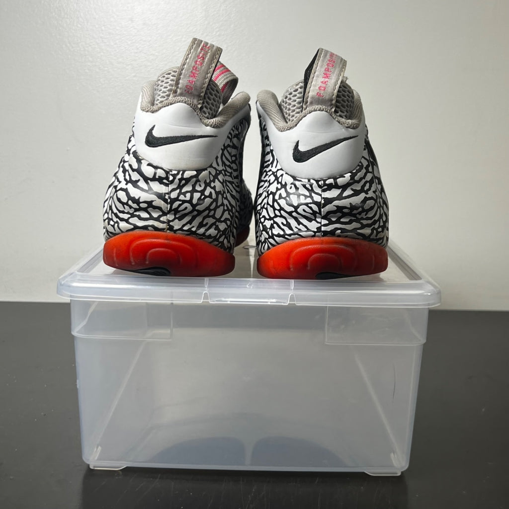 Nike Air Foamposite Pro Elephant Print 9.5 (Heavily Worn Pre-Owned)NikeWolf Grey/Black-Hyper Pink - Image 4
