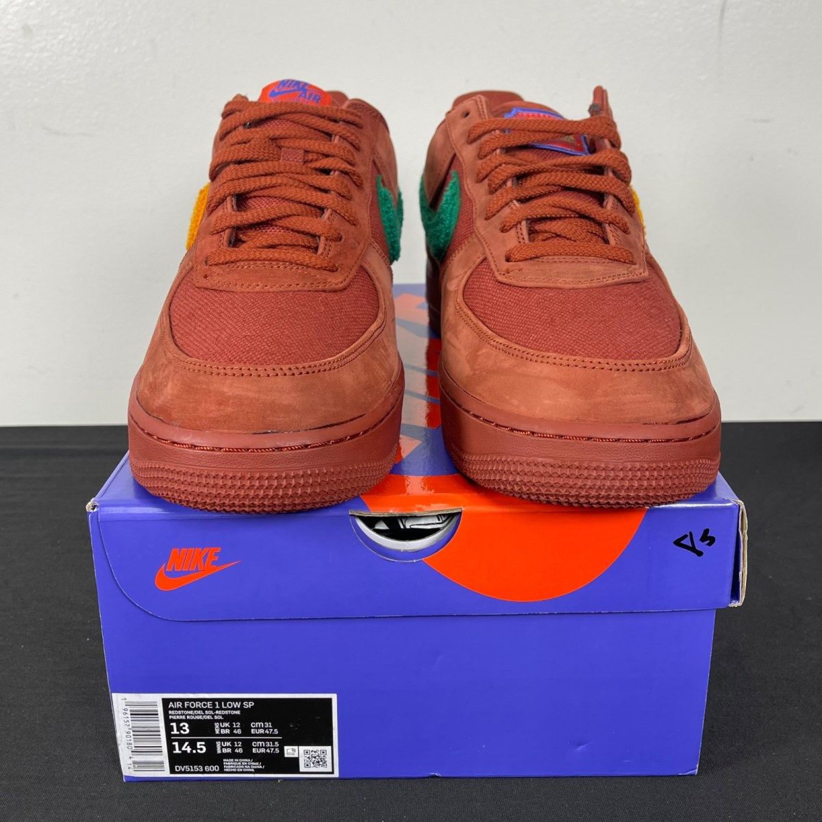 Nike Air Force 1 Low La Familia 13 (Moderately Worn Pre-Owned)NikeRedstone/Del Sol/Redstone - Image 2