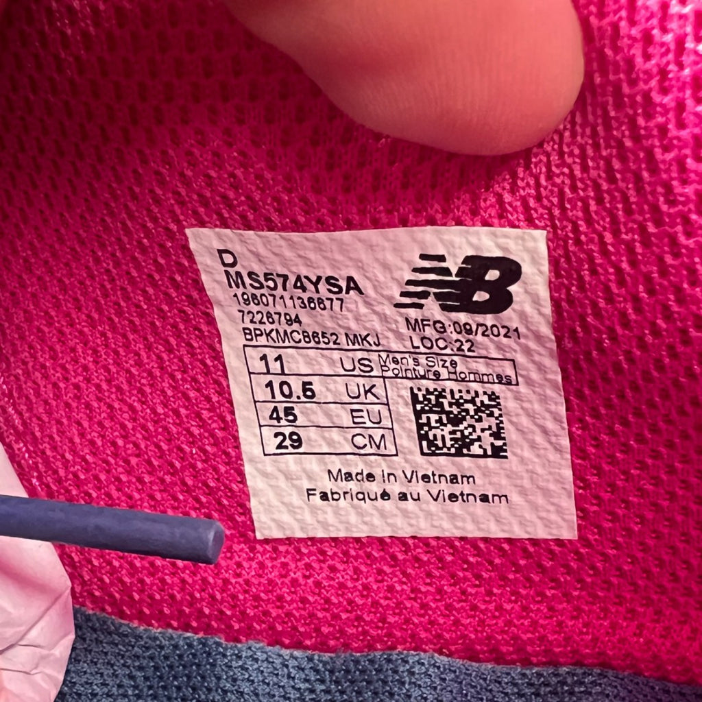 New Balance 574 YURT Salehe Bembury Universal Communication Workwear White 11 (Lightly Worn Pre-Owned)New BalanceWorkwear White/Pink - Image 6