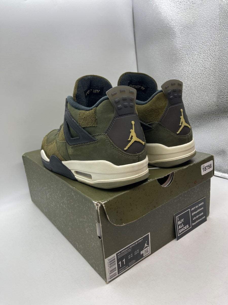 Jordan 4 Retro SE Craft Medium Olive 11 (Heavily Worn Pre-Owned) - Image 4