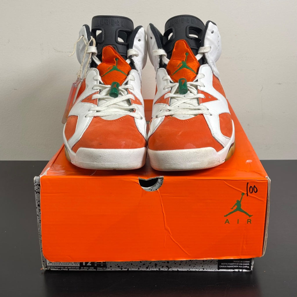 Jordan 6 Retro Gatorade Like Mike White 12 (Moderately Worn Pre-Owned)JordanSummit White/Team Orange-Black - Image 2