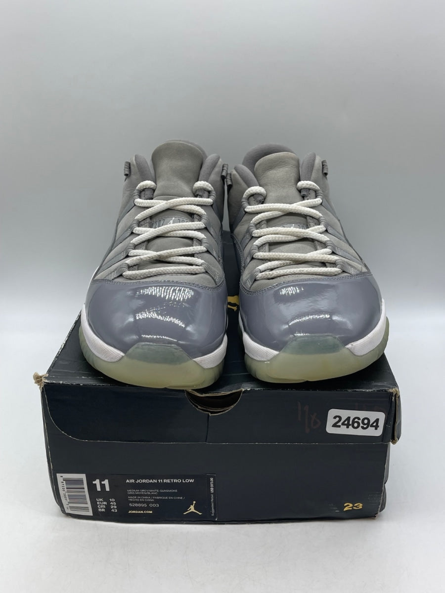 Jordan 11 Retro Low Cool Grey 11 (Moderately Worn Pre-Owned)JordanMedium Grey/White-Gunsmoke - Image 2