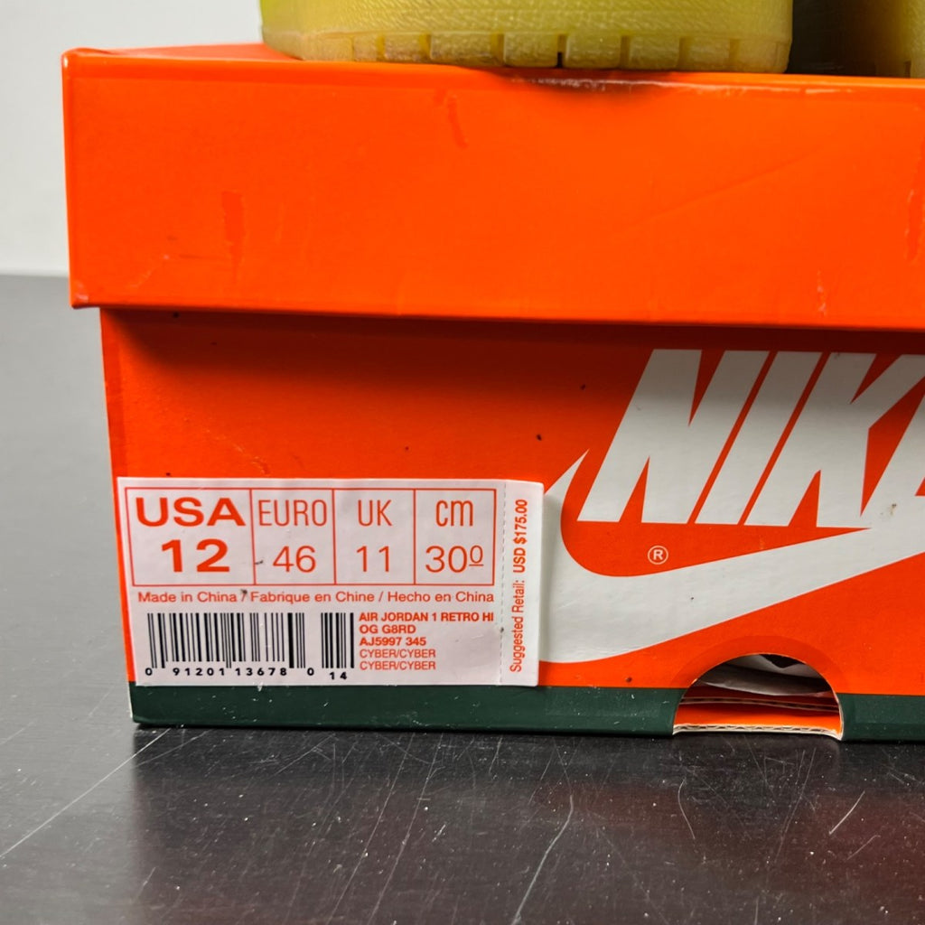 Jordan 1 Retro High Gatorade Cyber 12 (Lightly Worn Pre-Owned)JordanCyber/Cyber - Image 5
