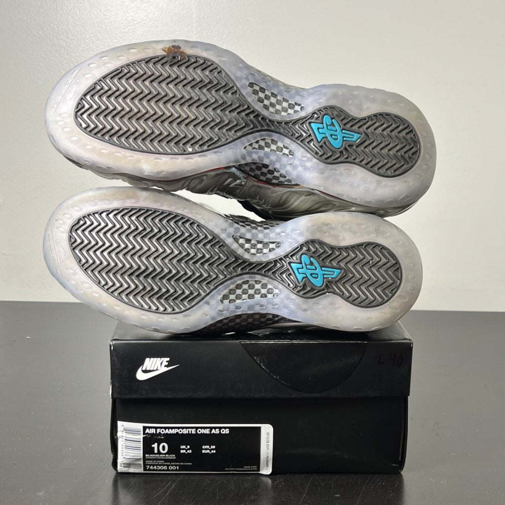 Nike Air Foamposite One Chromeposite 10 (Lightly Worn Pre-Owned)NikeMetallic Silver/Metallic Silver-Black - Image 6