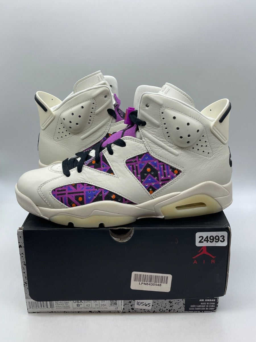 Jordan 6 Retro Quai 54 (2020) 8.5 (Moderately Worn Pre-Owned)JordanSail/Black-Team Orange-Racer Blue - Image 1