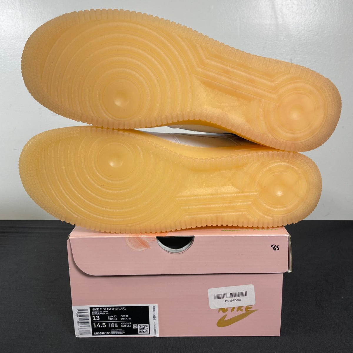 Nike Air Force 1 Flyleather Mayumi Yamase White 13 (Moderately Worn Pre-Owned)NikeWhite/White-White - Image 5