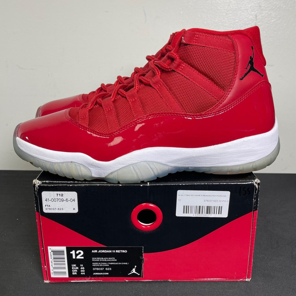 Jordan 11 Retro Win Like 96 12 (Moderately Worn Pre-Owned)JordanGym Red/Black-White - Image 3