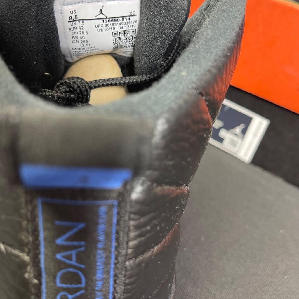 Jordan 12 Retro Black Game Royal 8.5 (Moderately Worn Pre-Owned)JordanBlack/Game Royal-Black - Image 6