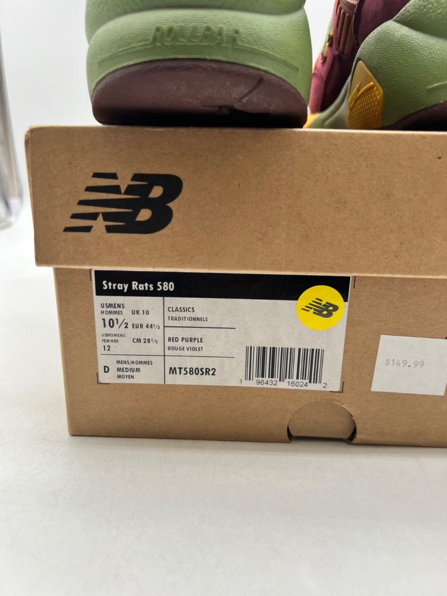 New Balance 580 Stray Rats Maroon Purple 10.5 (Lightly Worn Pre-Owned)New BalanceBurgundy/Mystic Purple - Image 6