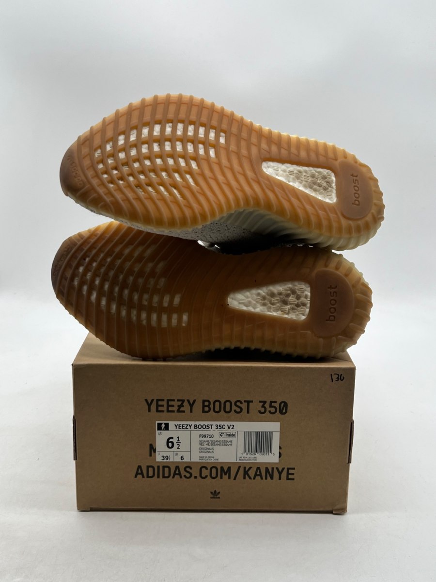 adidas Yeezy Boost 350 V2 Sesame 6.5 (Lightly Worn Pre-Owned)adidasSesame/Sesame/Sesame - Image 7