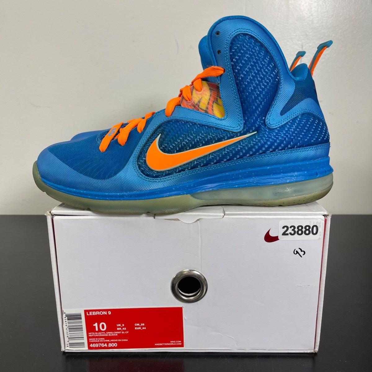 Nike LeBron 9 China (YOTD) 10 (Moderately Worn Pre-Owned)NikeNeptune Blue/Total Orange-Current Blue-CP - Image 3