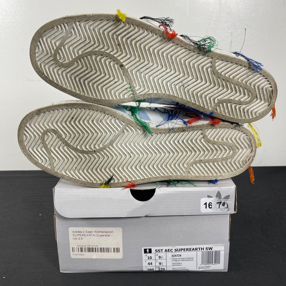 adidas Superstar Sean Wotherspoon Superearth 10 (Moderately Worn Pre-Owned)adidasCloud White/Cloud White/Off White - Image 5