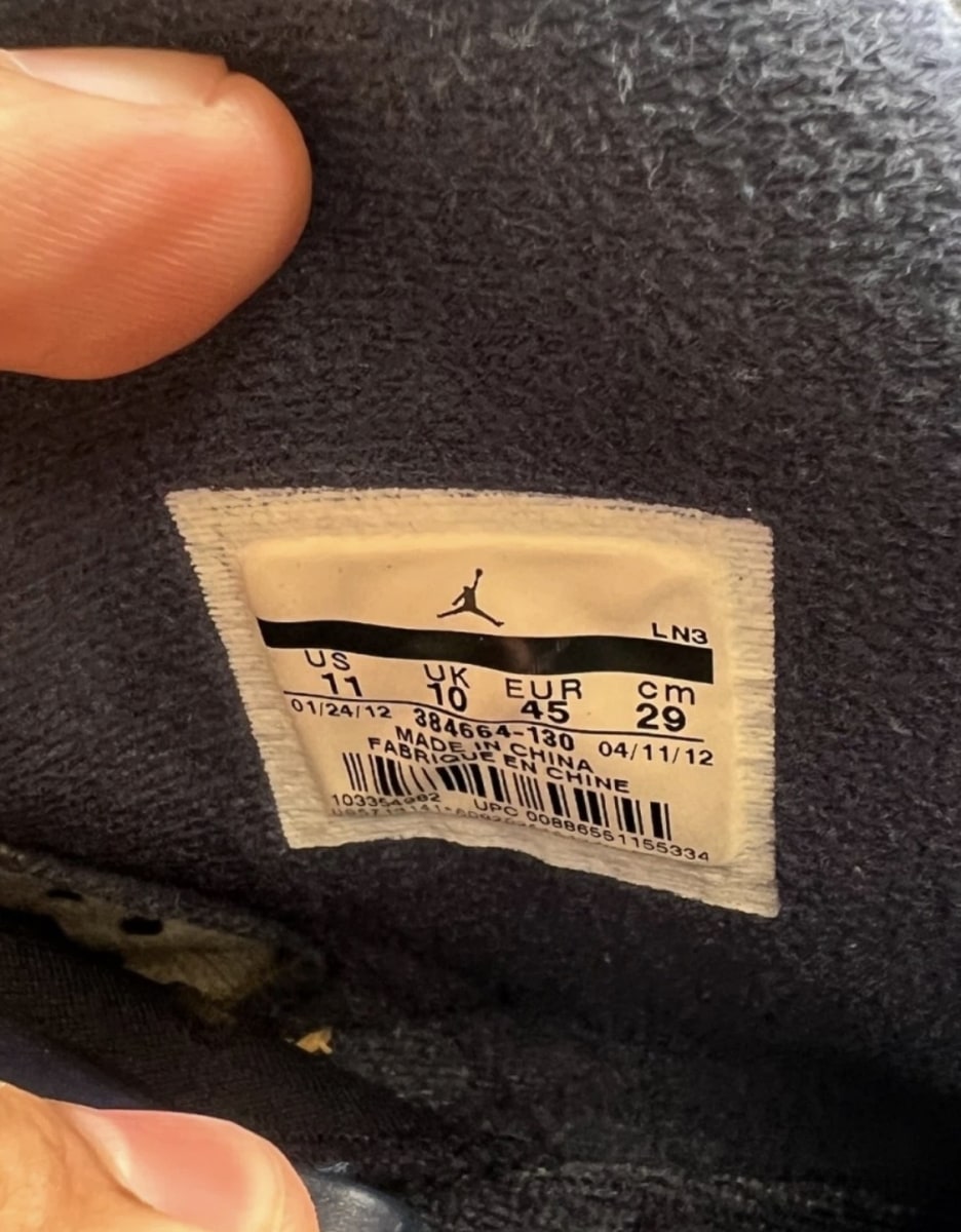 Jordan 6 Retro Olympic London (2012) 11 (Heavily Worn Pre-Owned)JordanWhite/Midnight Navy-Varsity Red - Image 8