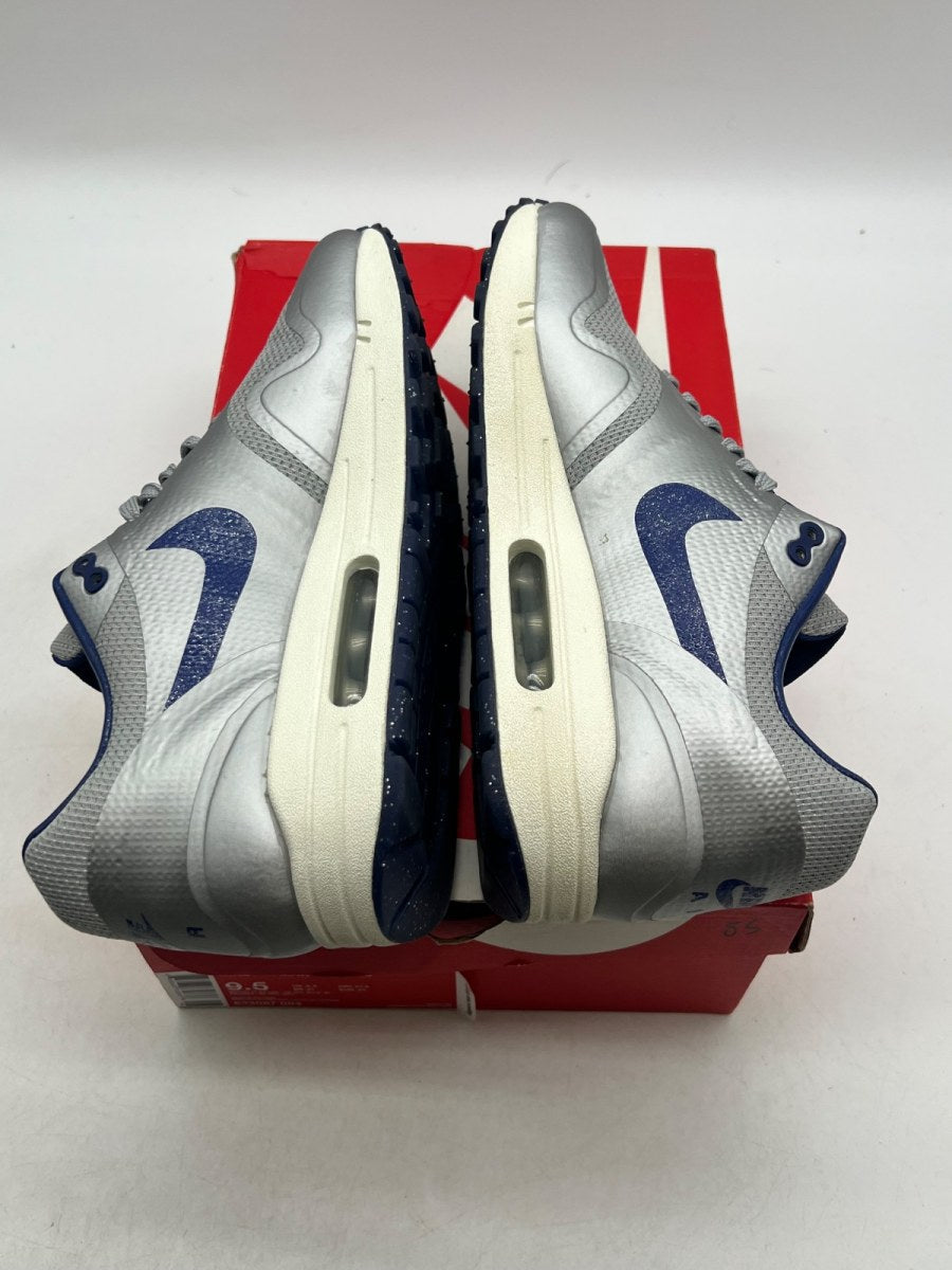Nike Air Max 1 Night Track Royal 9.5 (Moderately Worn Pre-Owned)NikeMetallic Silver/Deep Royal Blue-Sail - Image 9