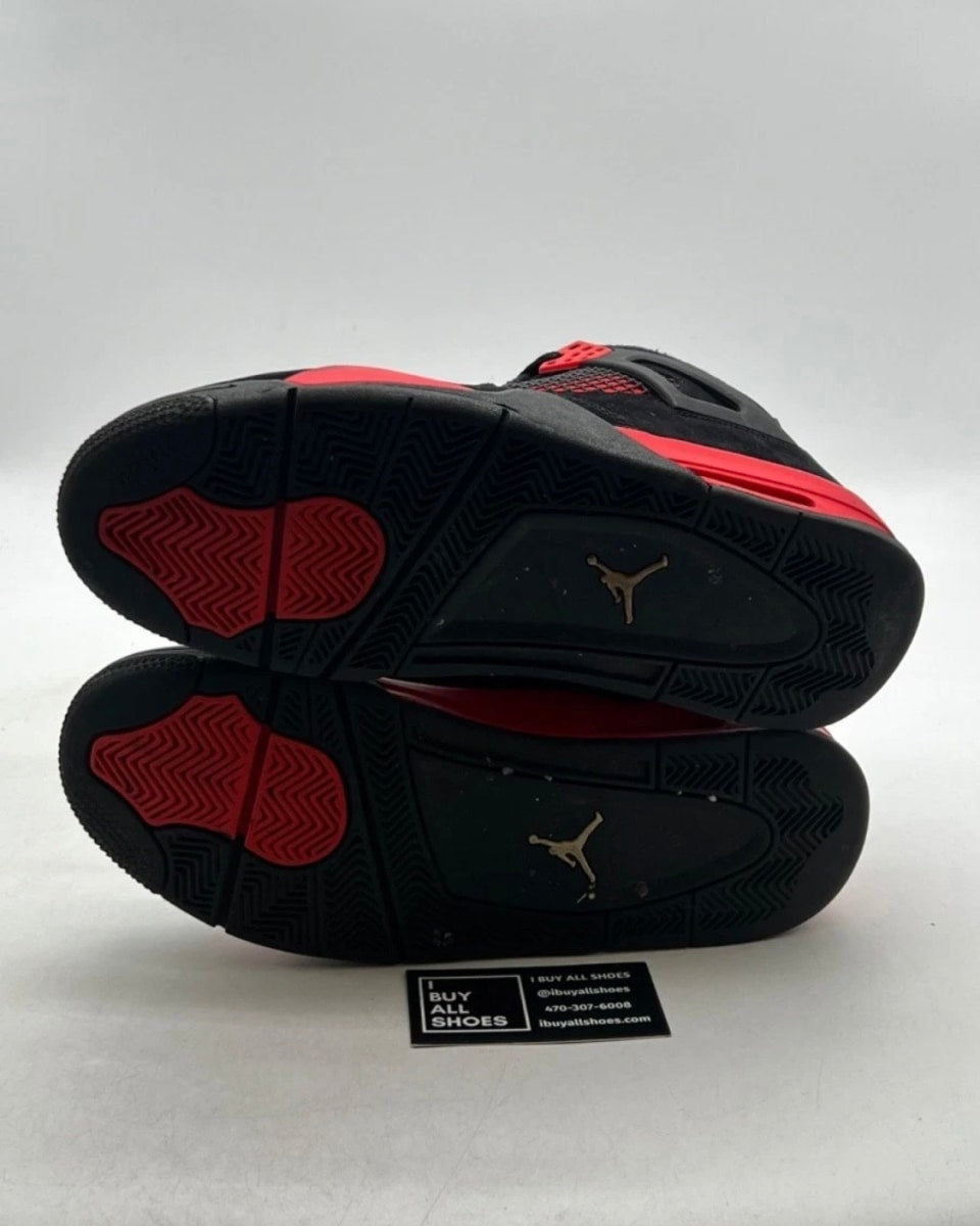 Jordan 4 Retro Red Thunder 10.5 (Heavily Worn Pre-Owned)JordanBlack/Multi-Color-Multi-Color-Crimson - Image 7
