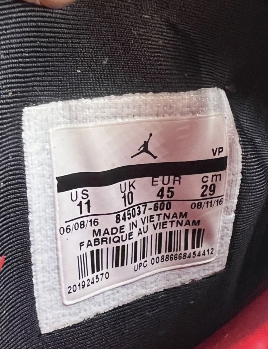 Jordan XXX1 Chicago 11 (Lightly Worn Pre-Owned)JordanUniversity Red/Black-White - Image 8
