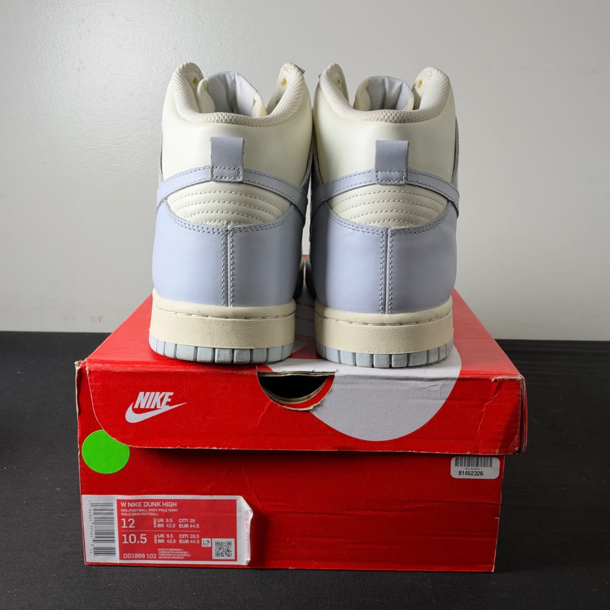 Nike Dunk High Sail Football Grey (Women's) (Size 12W) - aux