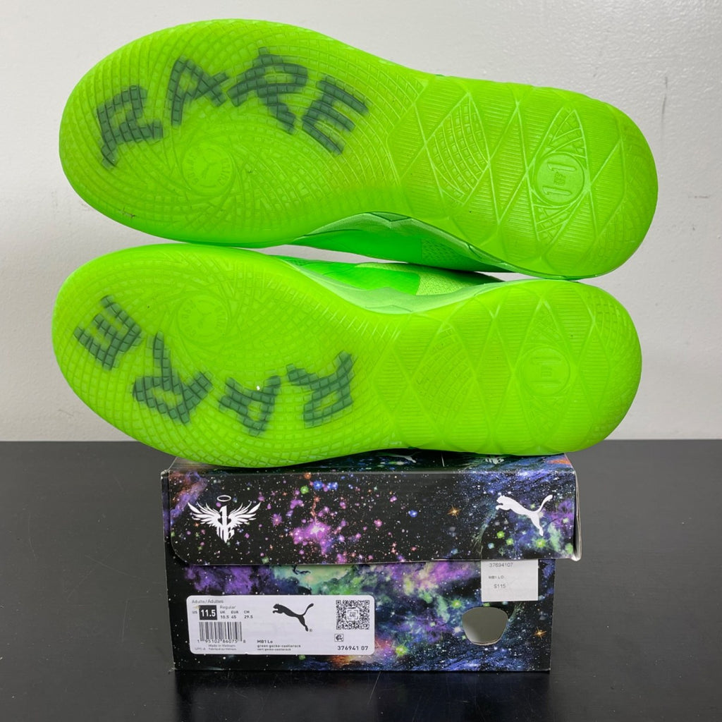 Puma LaMelo Ball MB.01 Lo Green Gecko 11.5 (Moderately Worn Pre-Owned)PumaGreen Gecko/Castlerock - Image 5
