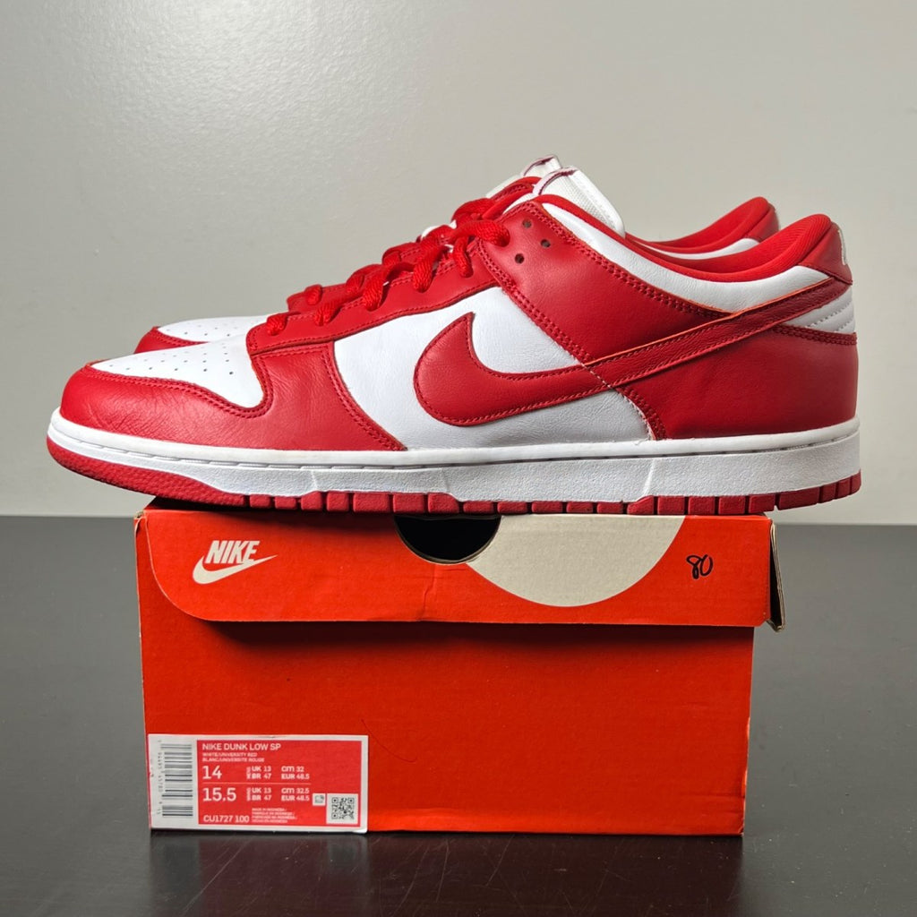 Nike Dunk Low SP St. John's 14 (Lightly Worn Pre-Owned)NikeWhite/University Red - Image 3